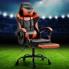 Artiss Gaming Office Chair Executive Computer Leather Chairs Footrest Orange Product Image