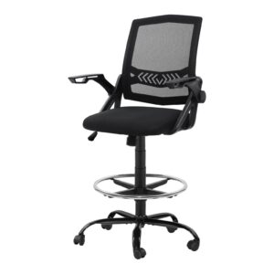 Artiss Office Chair Drafting Stool Mesh Chairs Black product image