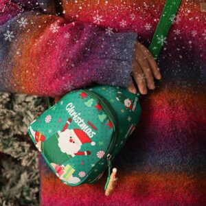 Merry Christmas Mini Gift Pouch, Red Santa Treat Bag, Portable Storage Pouch For Xmas Eve Apple &Amp; Tiny Presents