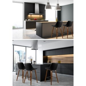 Artiss 2X Bar Stools | Pu Seat Wooden – Great Shop Artiss 2X Bar Stools Pu Seat Wooden Product Image