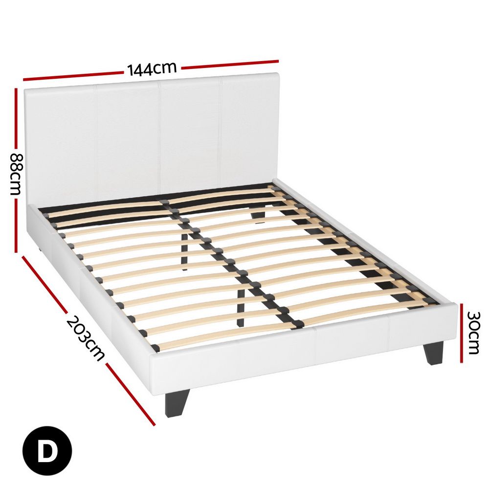 Artiss Neo Double Bed Frame | White – Great Shop Artiss Bed Frame Double Size White Neo Product Image
