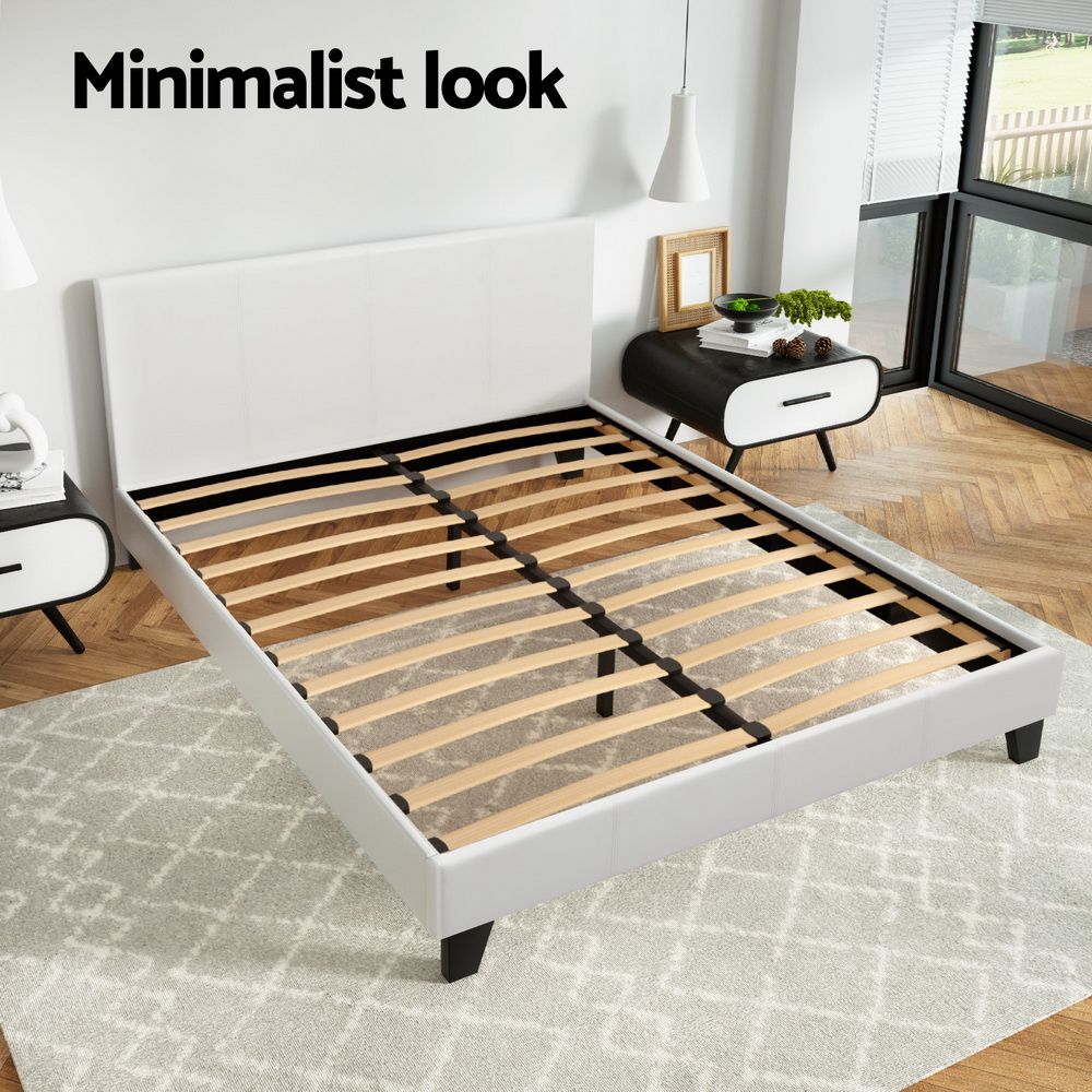 Artiss Neo Double Bed Frame | White – Great Shop Artiss Bed Frame Double Size White Neo Product Image
