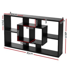 Artiss Floating Wall Shelves Bookshelf Black Product Image