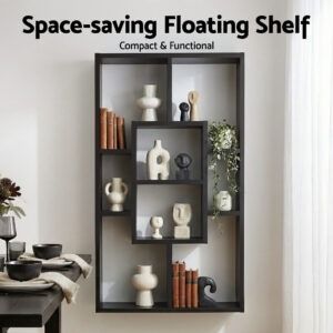 Artiss Floating Wall Shelves Bookshelf Black Product Image