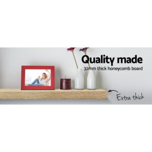 Artiss Floating Wall Shelf Set Of 3 Oak Product Image