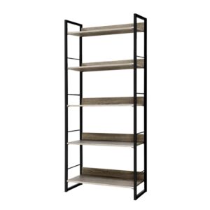 Artiss Bookshelf 5 Tiers - Noe Black And Oak Product Image