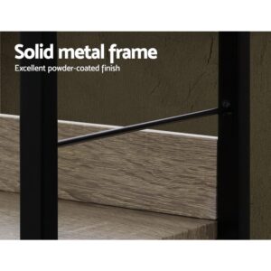 Artiss Bookshelf 5 Tiers - Noe Black And Oak Product Image