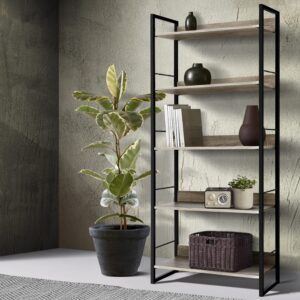 Artiss Bookshelf 5 Tiers - NOE Black and Oak product image